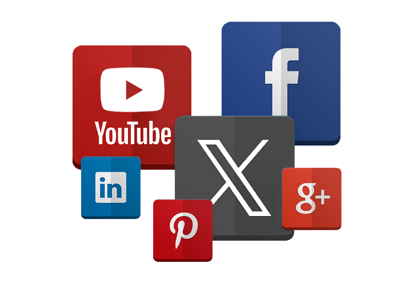 Social Media Logos Collage